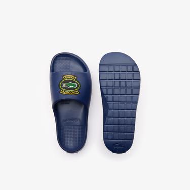  Lacoste Serve Slide 2.0 Logo Erkek Lacivert Terlik