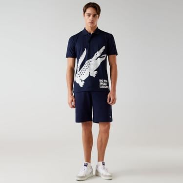  Erkek Regular Fit Baskılı Lacivert Polo