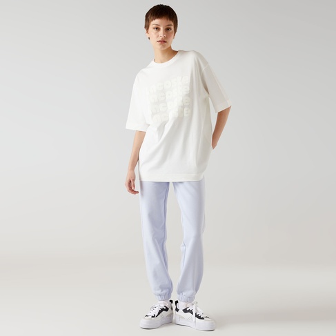  Lacoste Printed Kadın Mor Eşofman Altı