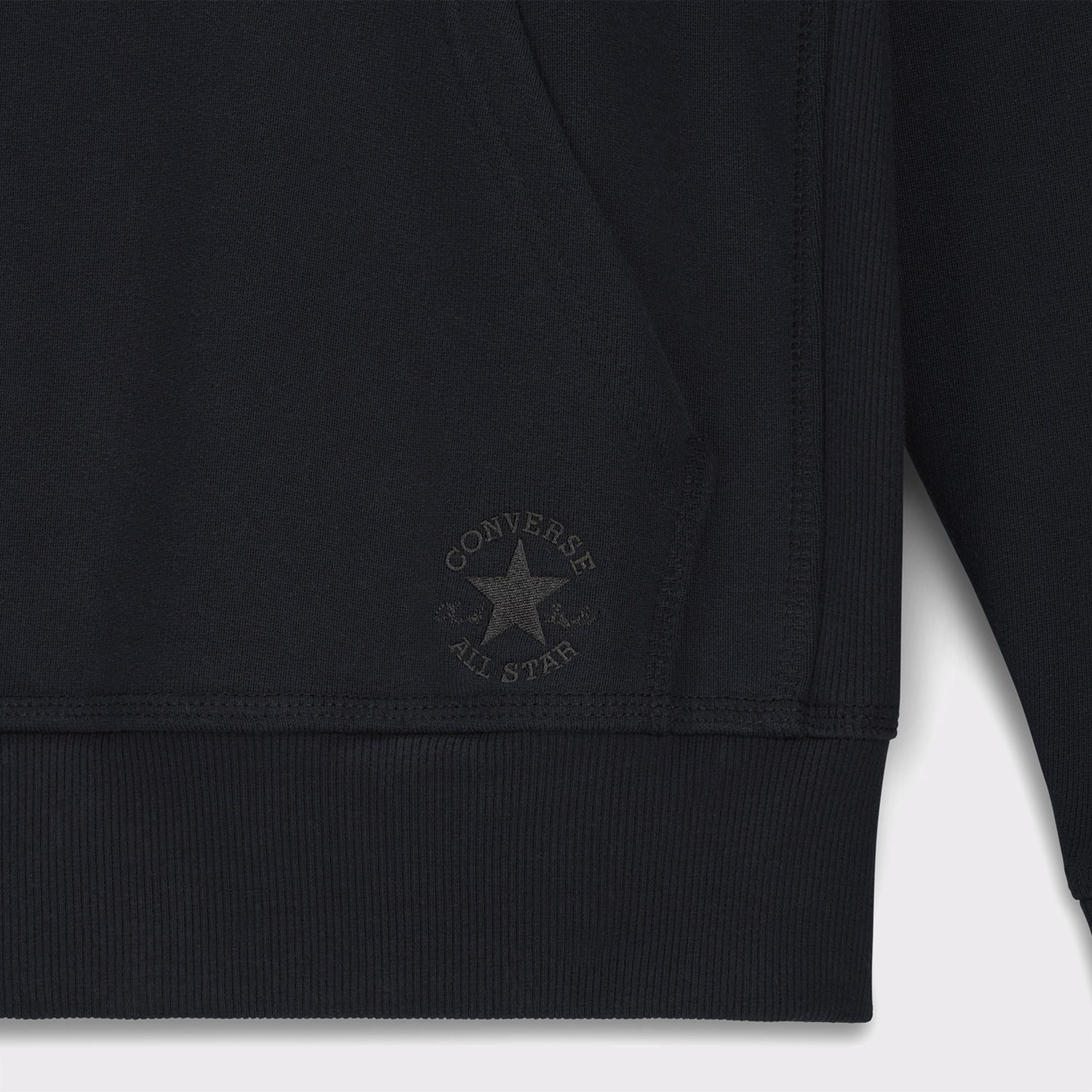 Converse Unisex Loose Fit Siyah Hoodie