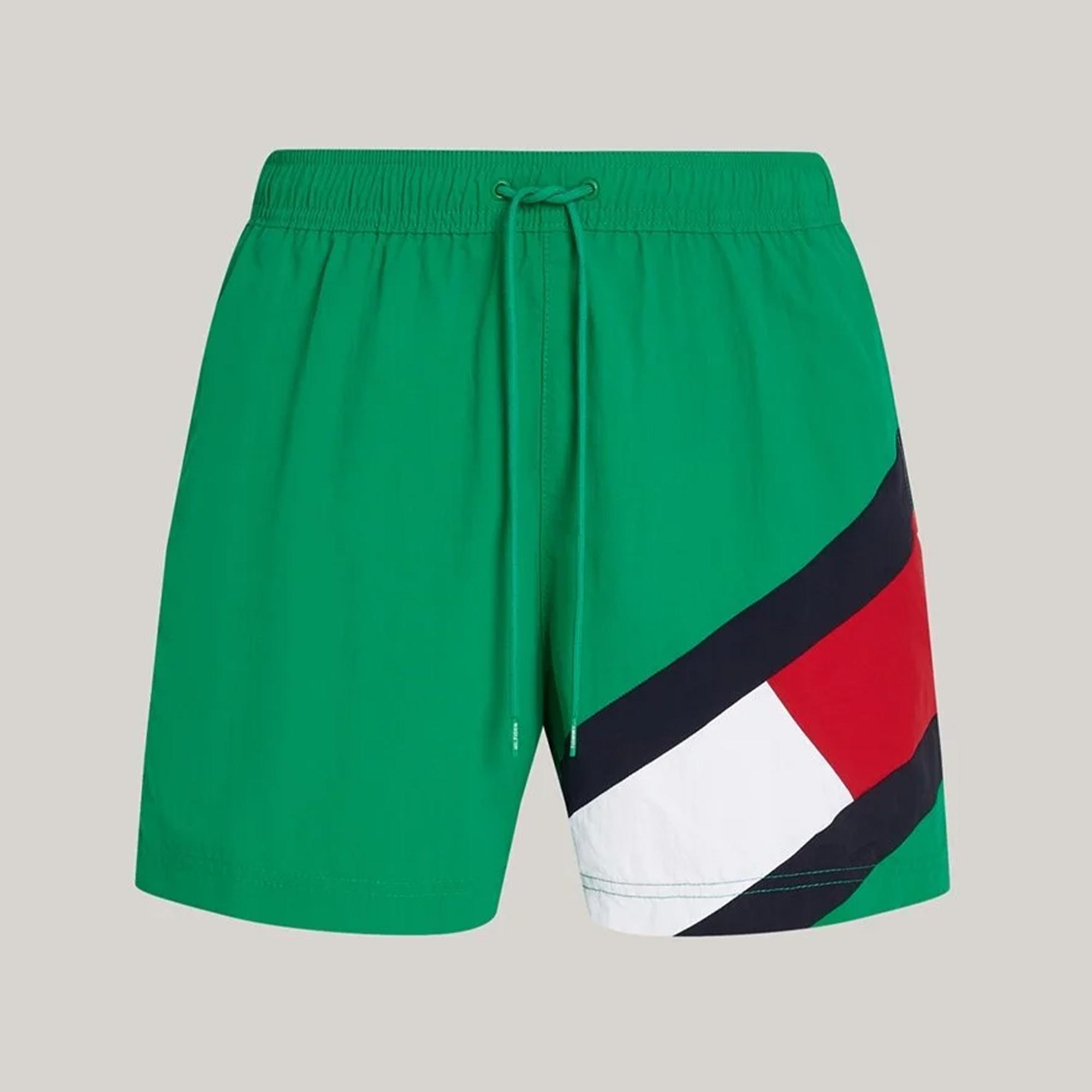 Tommy Hilfiger Sf Medium Drawstring Erkek Yeşil Deniz Şortu