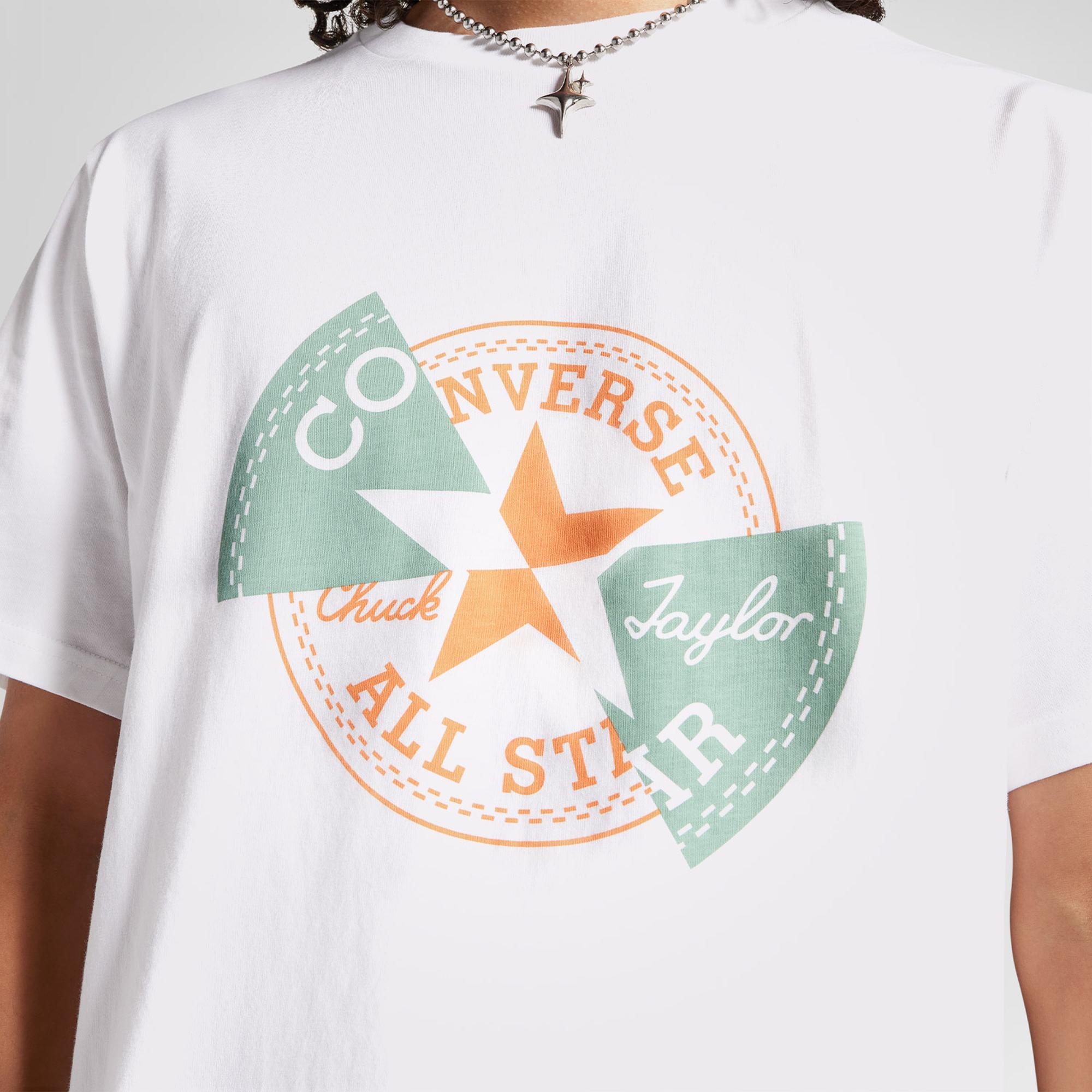 Converse Distorted Erkek Beyaz T-Shirt