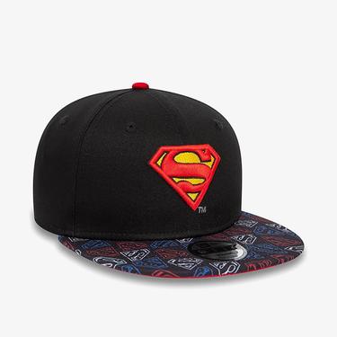  New Era Chyt Super Aop 9Fifty Supman Çocuk Siyah Şapka