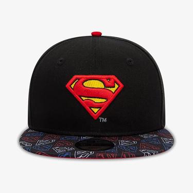  New Era Chyt Super Aop 9Fifty Supman Çocuk Siyah Şapka