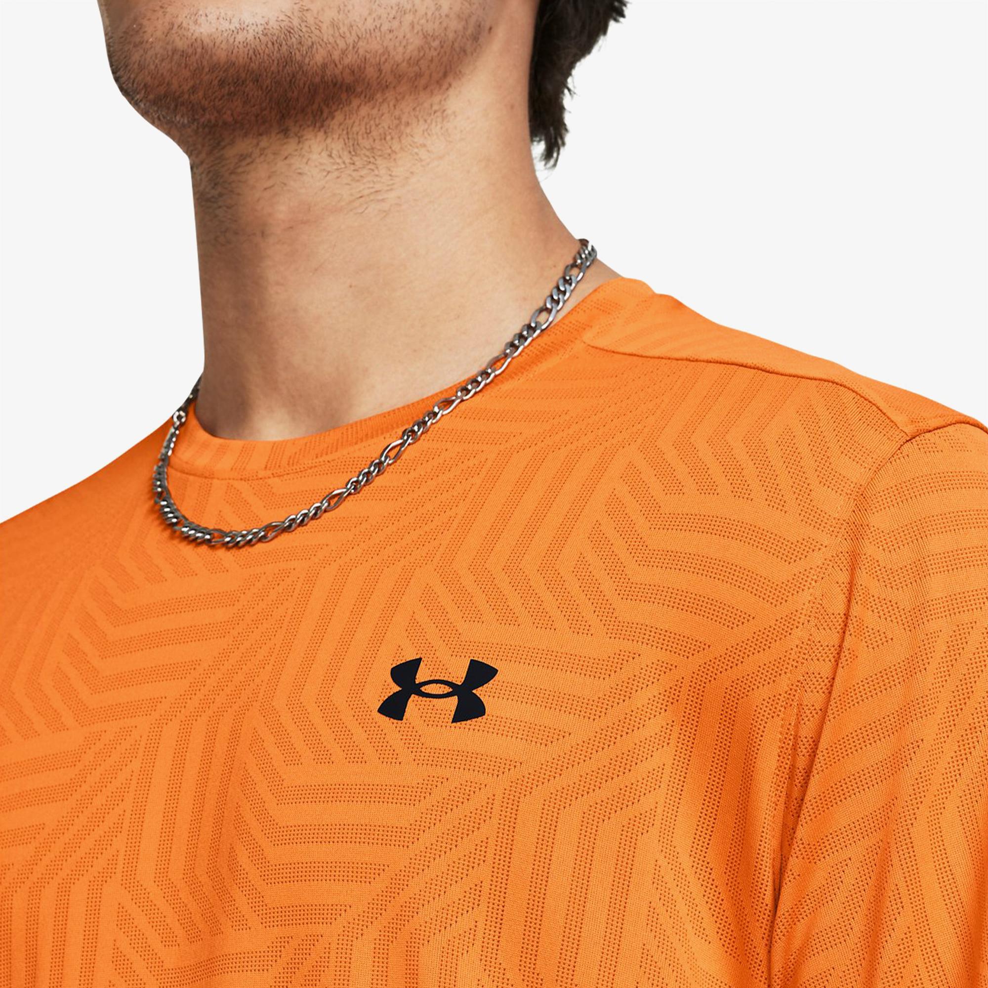 Under Armour Tech Vent Geotessa Erkek Turuncu Antrenman T-Shirt