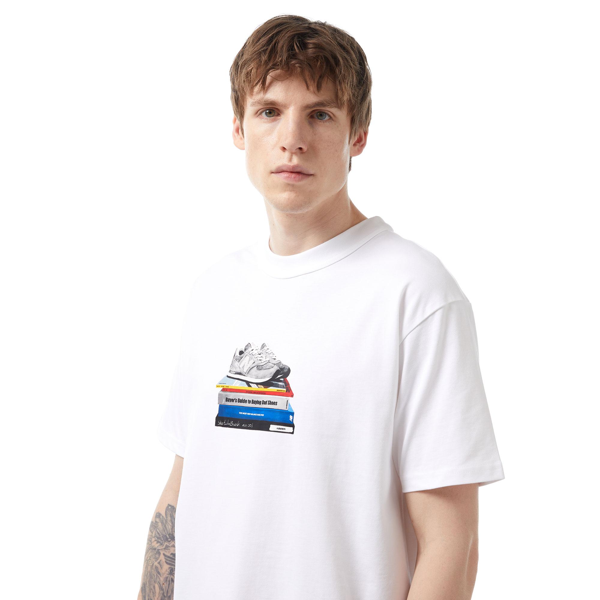 New Balance Lifestyle Erkek Beyaz T-Shirt