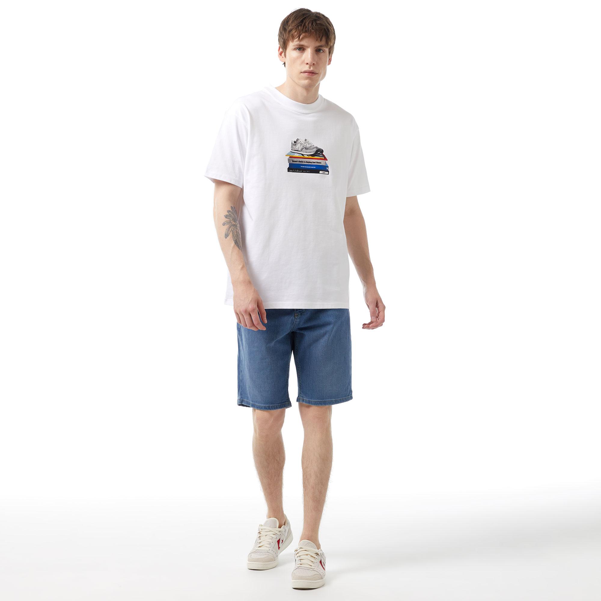 New Balance Lifestyle Erkek Beyaz T-Shirt