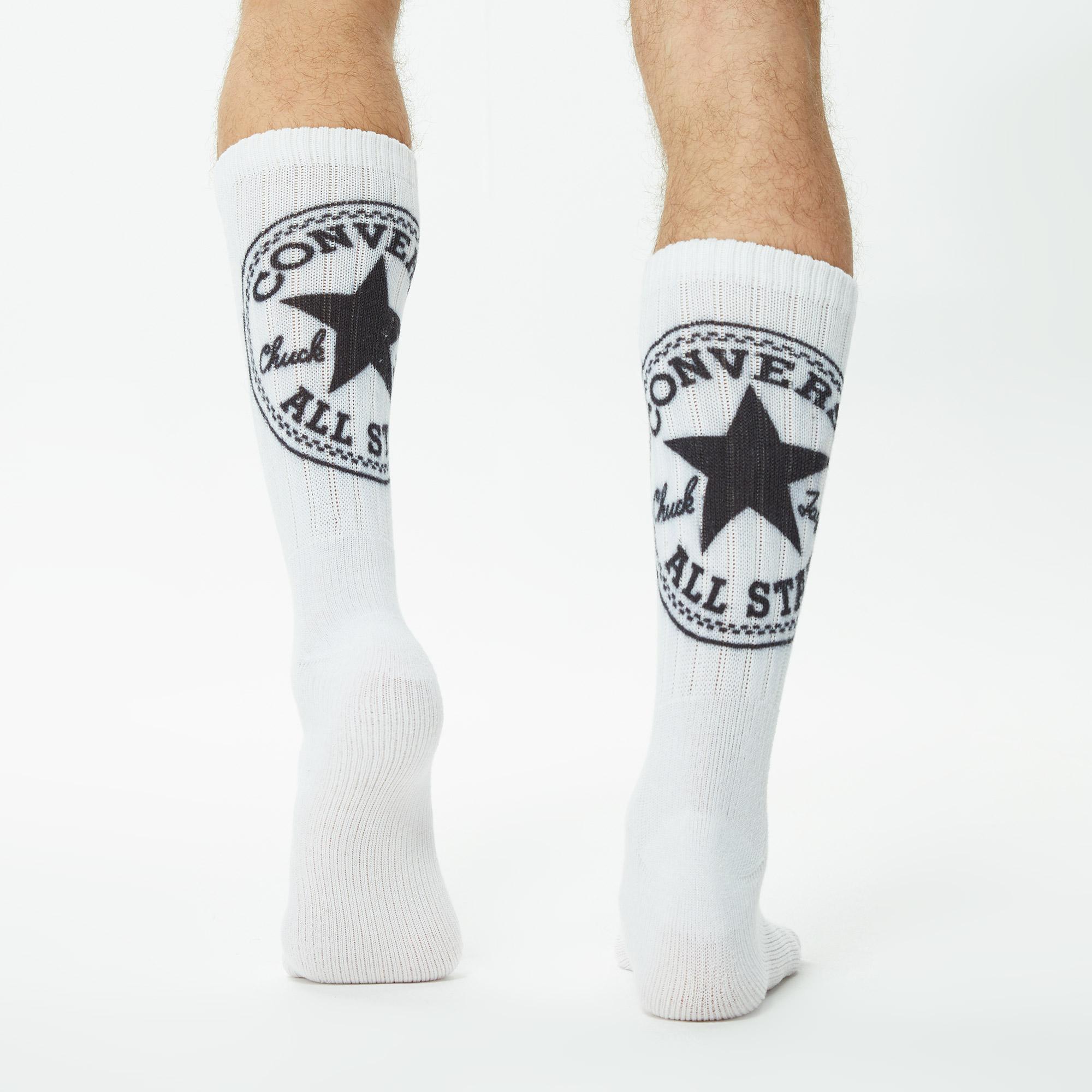 Converse Chuck Taylor Erkek 2'li Beyaz Uzun Çorap