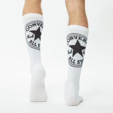  Converse Chuck Taylor Erkek 2'li Beyaz Uzun Çorap