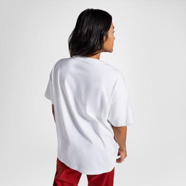  Converse Flaming Oversized Fit Kadın Beyaz T-Shirt