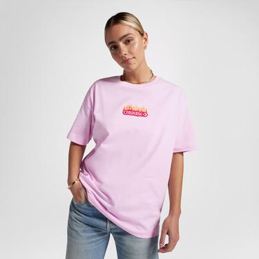  Converse Flaming Oversized Fit Kadın Lila T-Shirt