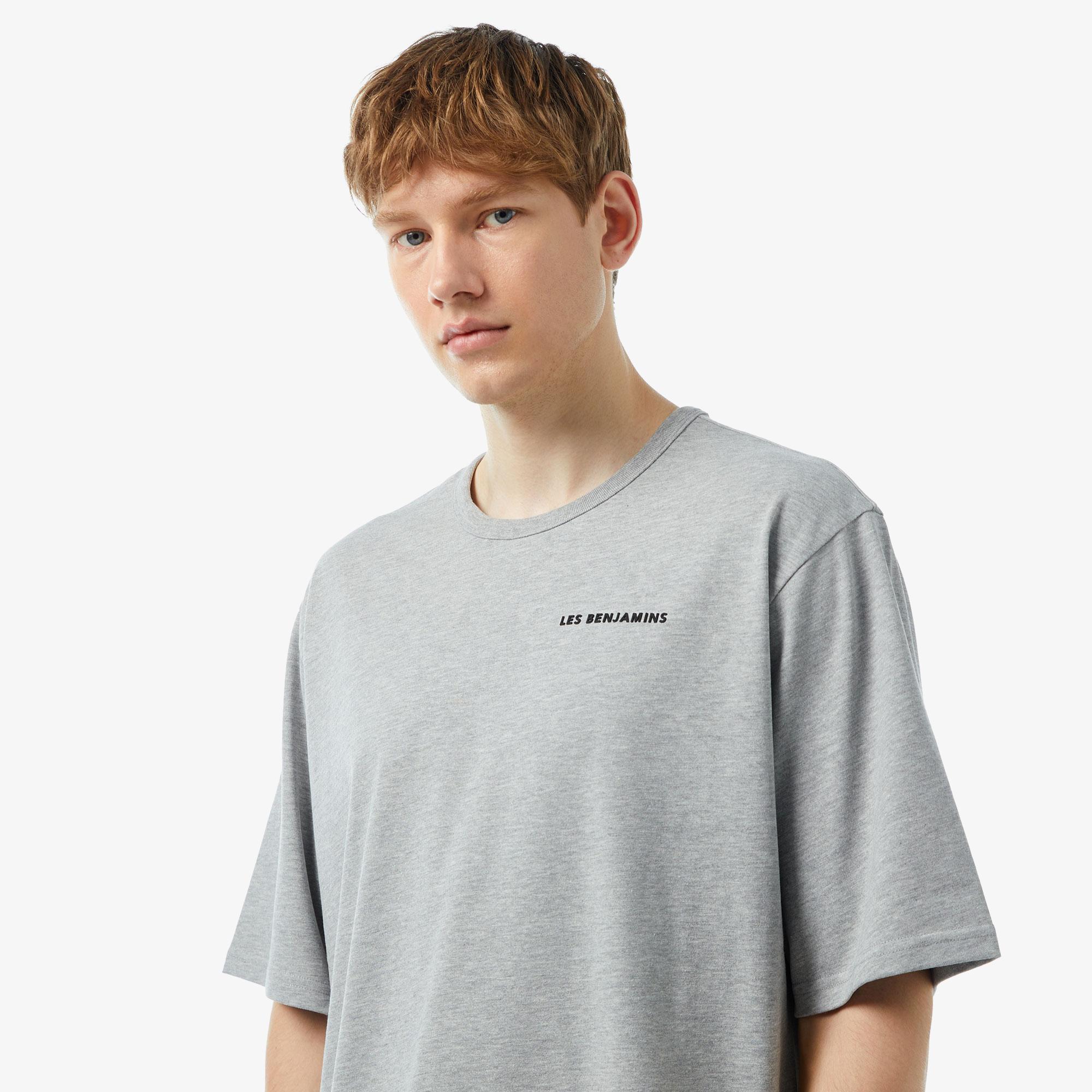 Les Benjamins 412 Erkek Gri T-Shirt