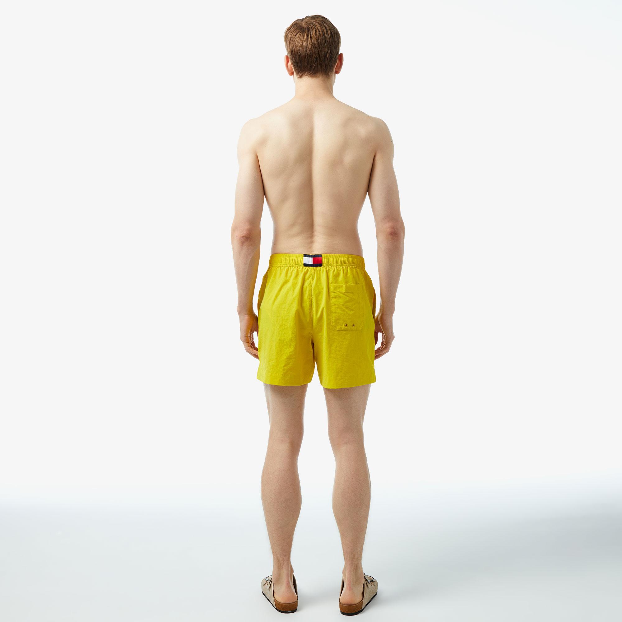 Tommy Hilfiger Medium Drawstring Erkek Sarı Mayo Şort
