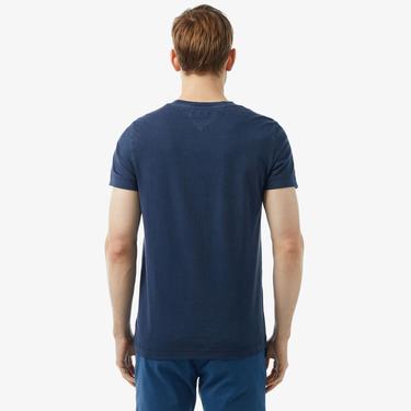  Tommy Hilfiger Garment Dye Erkek Lacivert T-Shirt,