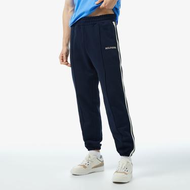  Tommy Hilfiger Tape Monotype Contrast Tape Erkek Lacivert Eşofman Altı