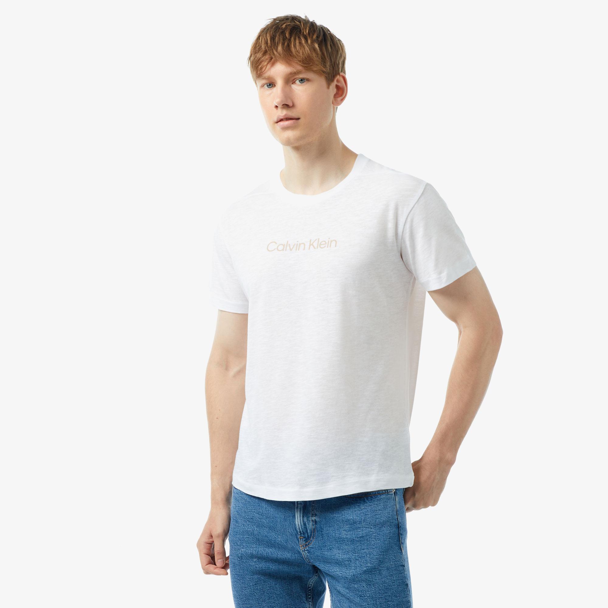 Calvin Klein Lifestyle Erkek Beyaz T-Shirt