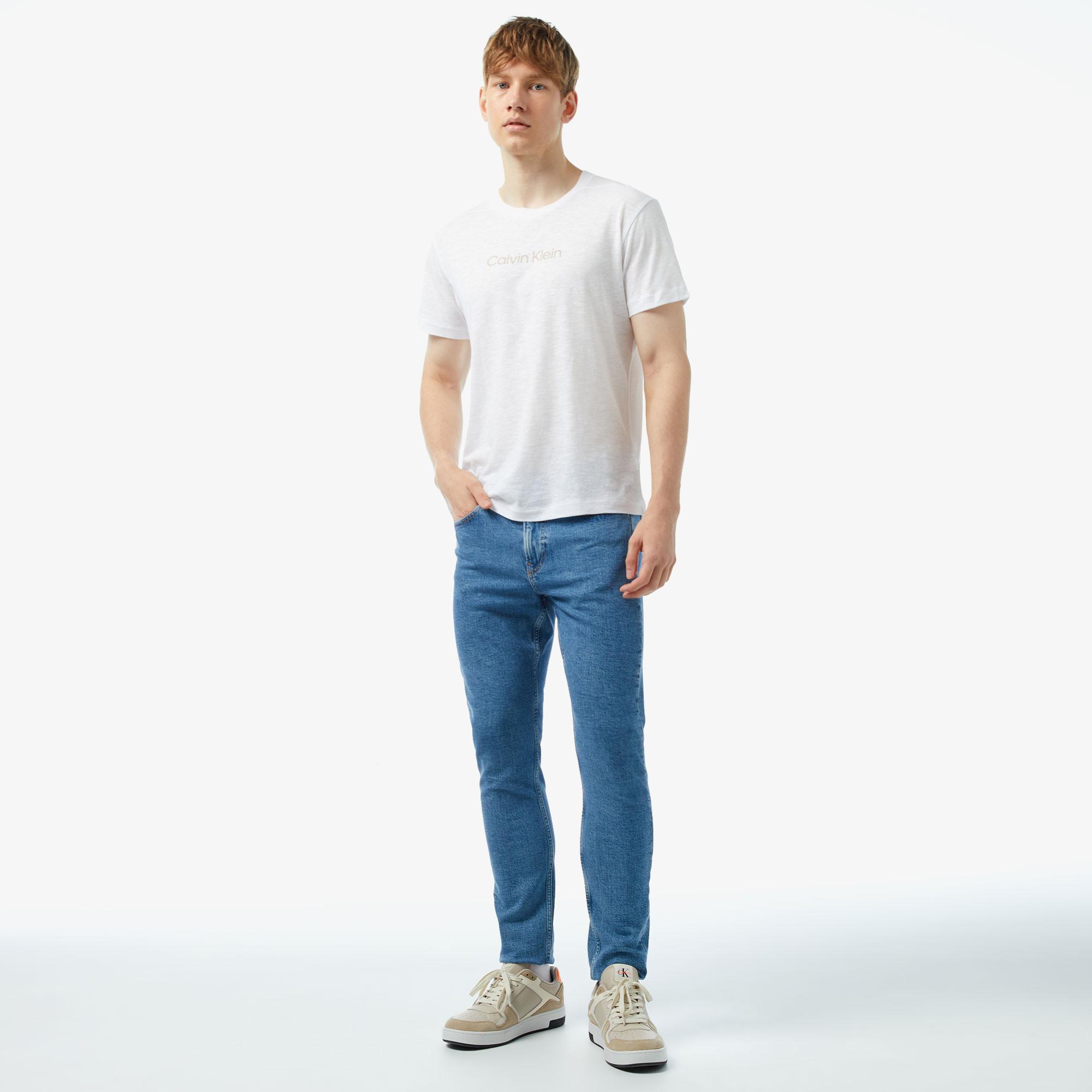 Calvin Klein Lifestyle Erkek Beyaz T-Shirt