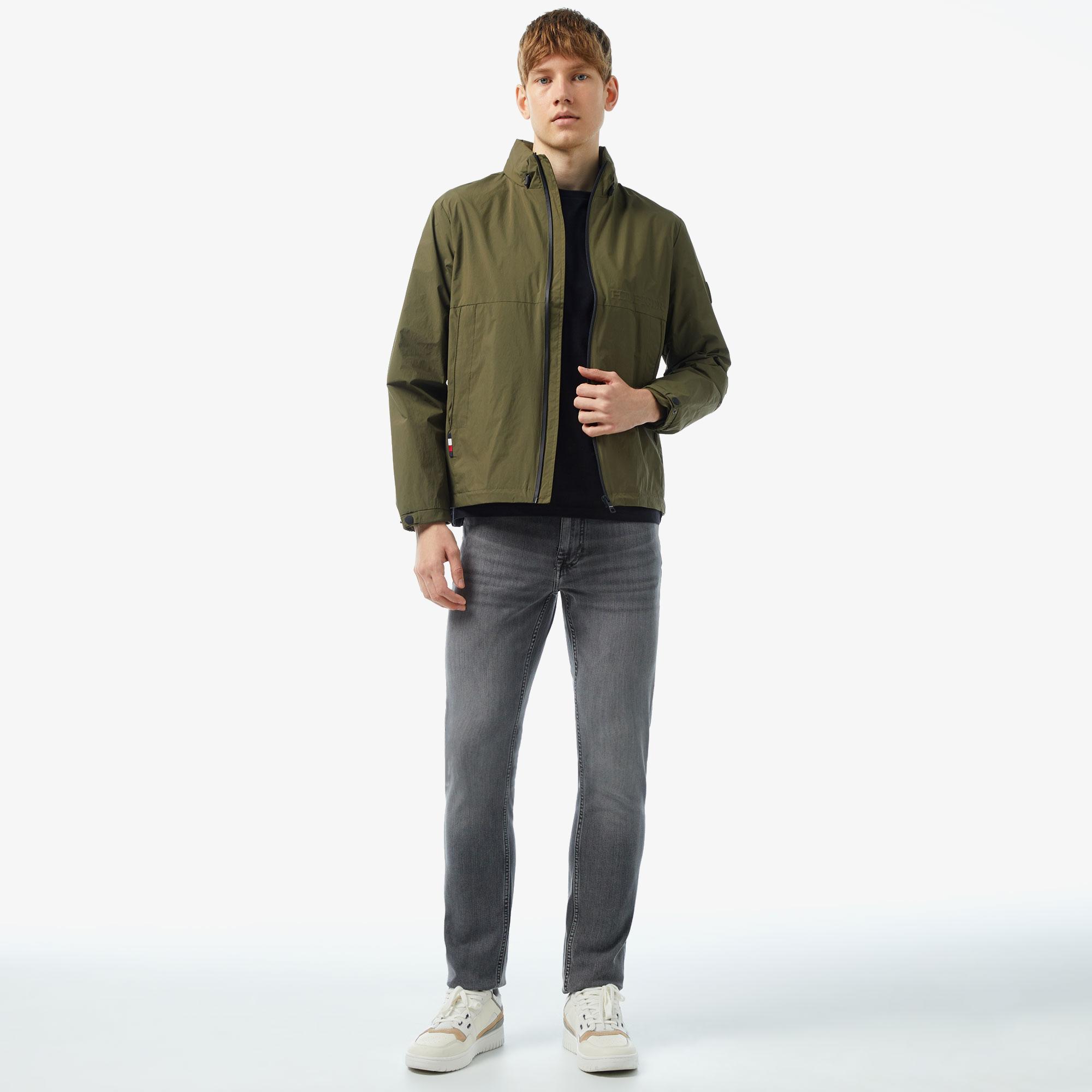 Tommy Hilfiger Portland Stand Collar Erkek Haki Ceket