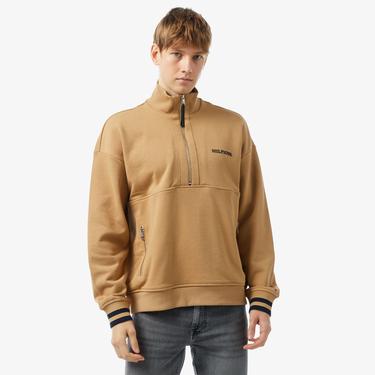  Tommy Hilfiger Monotype Half Zip Erkek Haki Sweatshirt