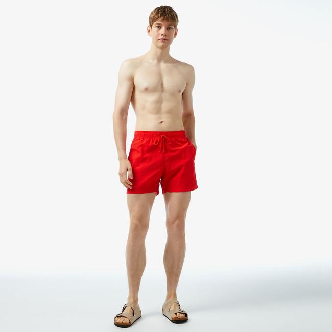  Tommy Jeans Medium Drawstring Erkek Kırmızı Mayo Şort