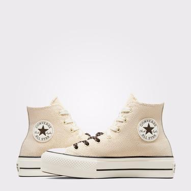  Converse Chuck Taylor All Star Lift Unisex Krem Platform Sneaker