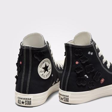 Converse Chuck Taylor All Star 3D Flowers Kadın Siyah Sneaker