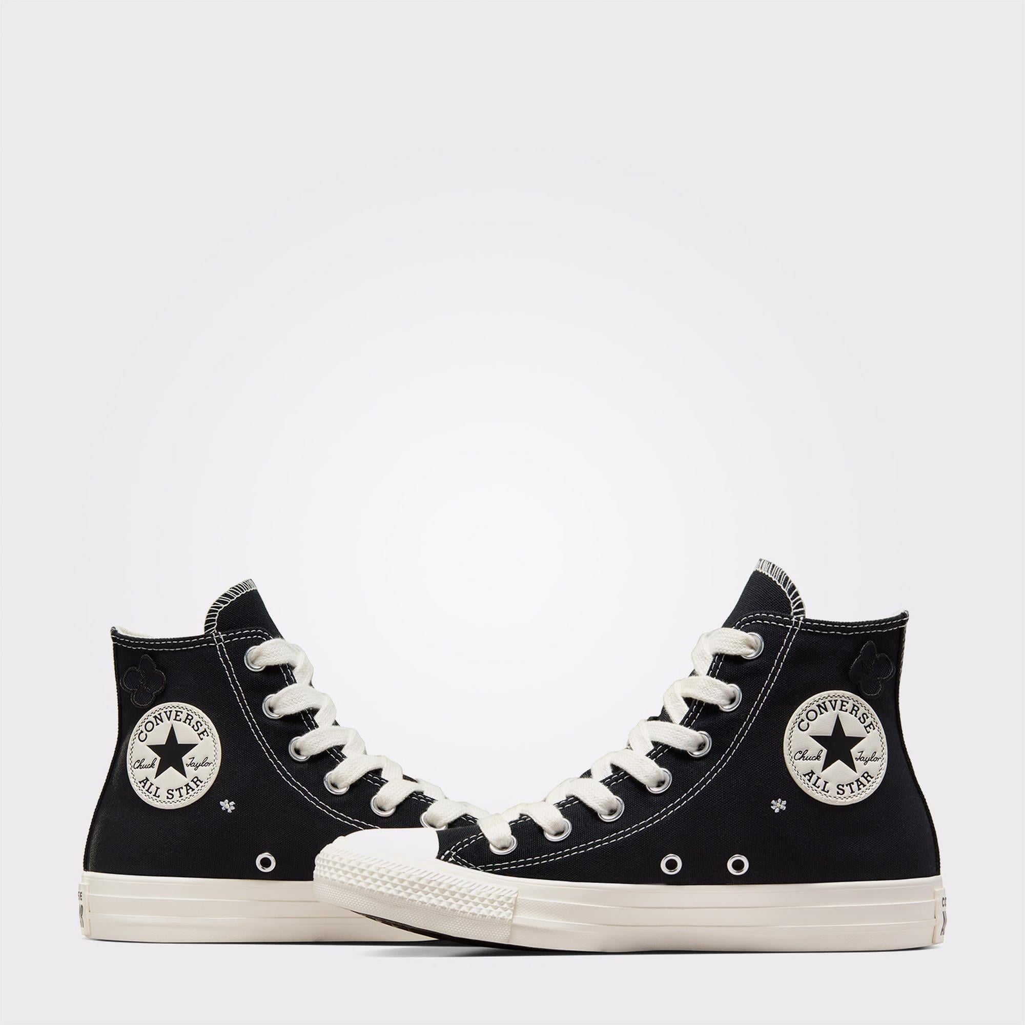 Converse Chuck Taylor All Star 3D Flowers Kadın Siyah Sneaker