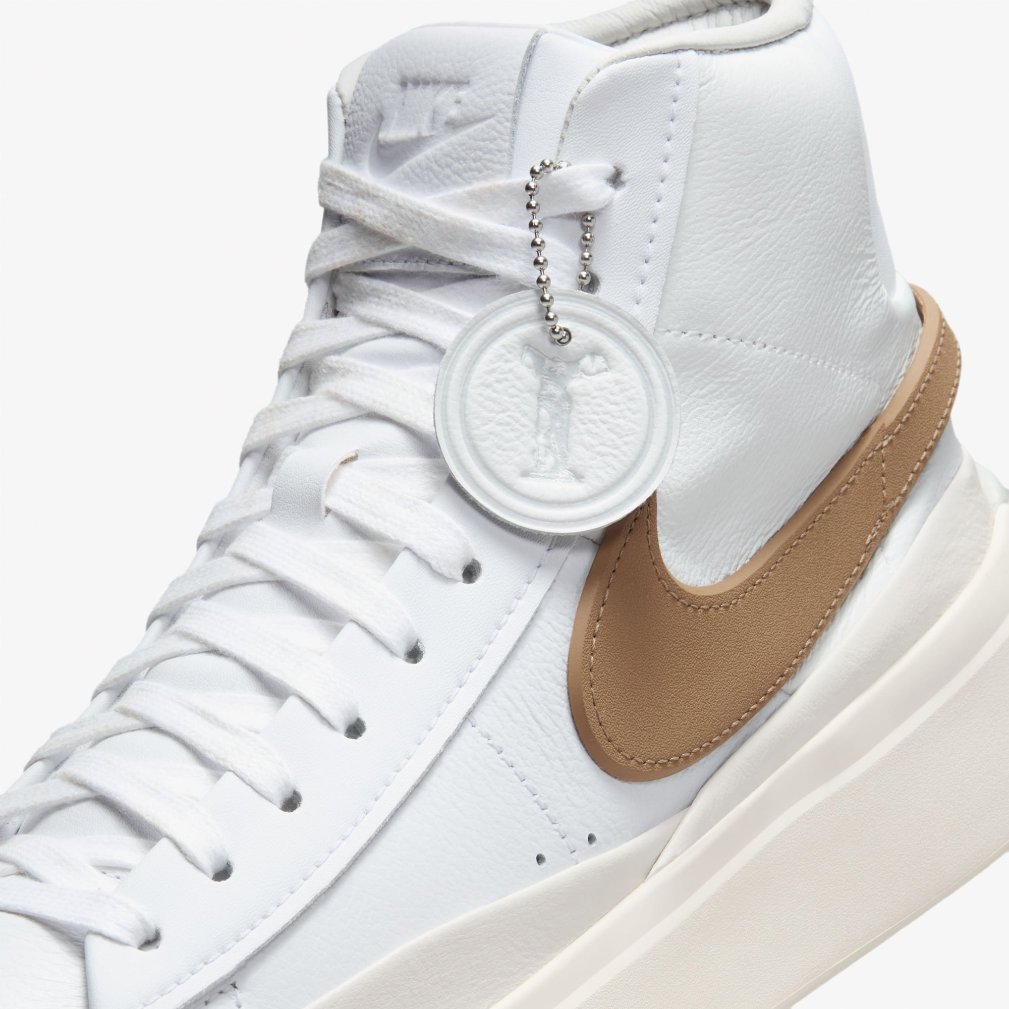 Nike Nike Blazer Phantom Mid Erkek Beyaz Spor Ayakkabı Sneaker | FashFed Beyaz - 10. görsel