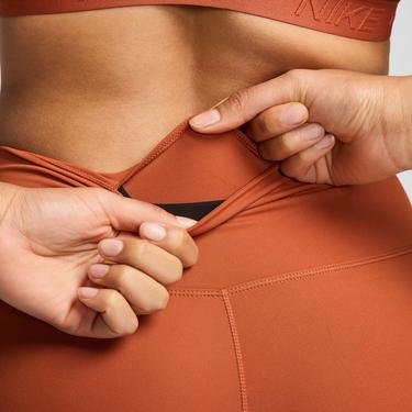  Nike Dri-Fit One High Rise 7/8 Kadın Turuncu Tayt