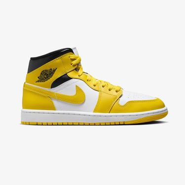  Jordan Air 1 Mid Kadın Sarı Spor Ayakkabı