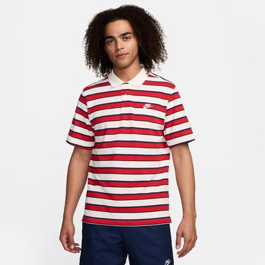  Nike Club Stripe Erkek Beyaz Polo