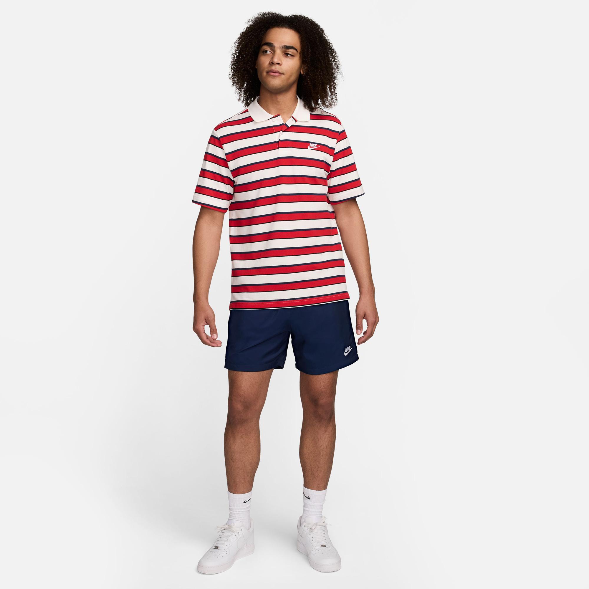 Nike Club Stripe Erkek Beyaz Polo