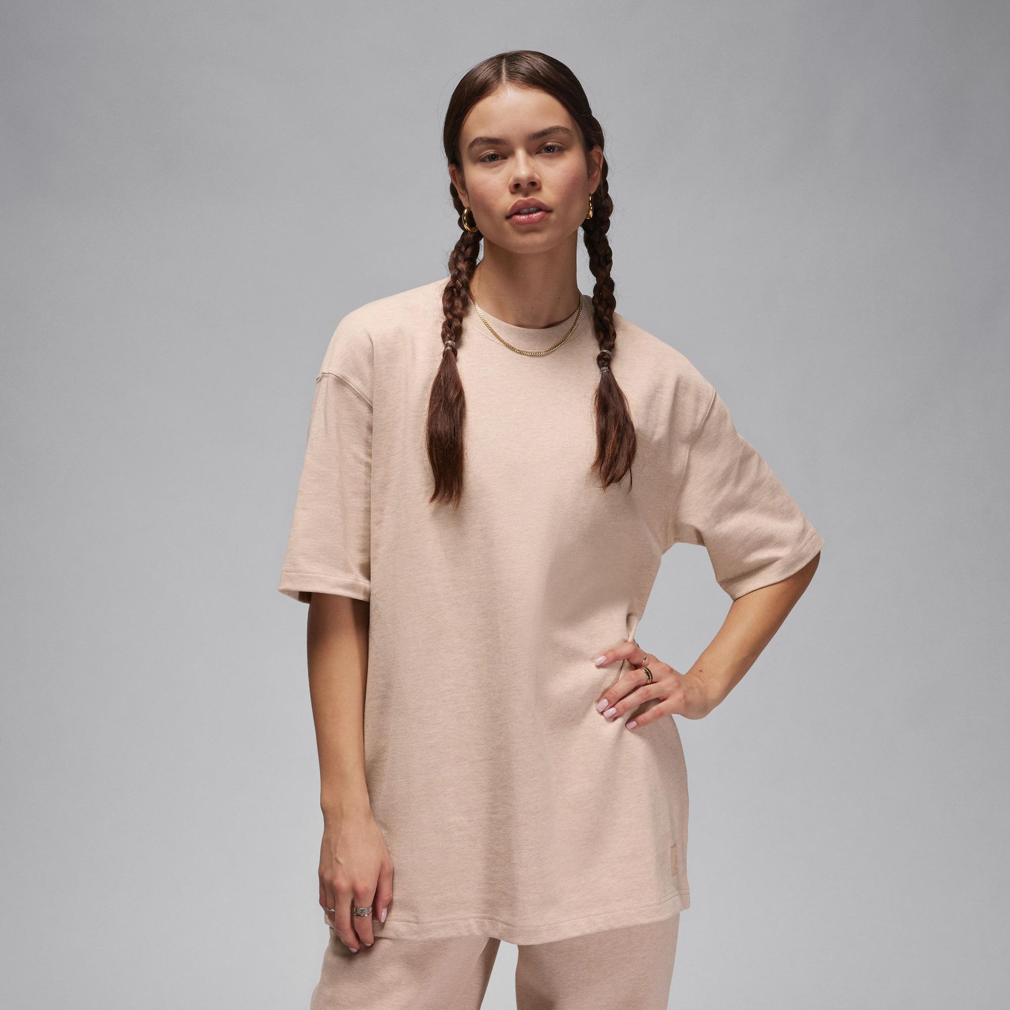 Jordan Essentials Oversize Kadın Bej T-Shirt