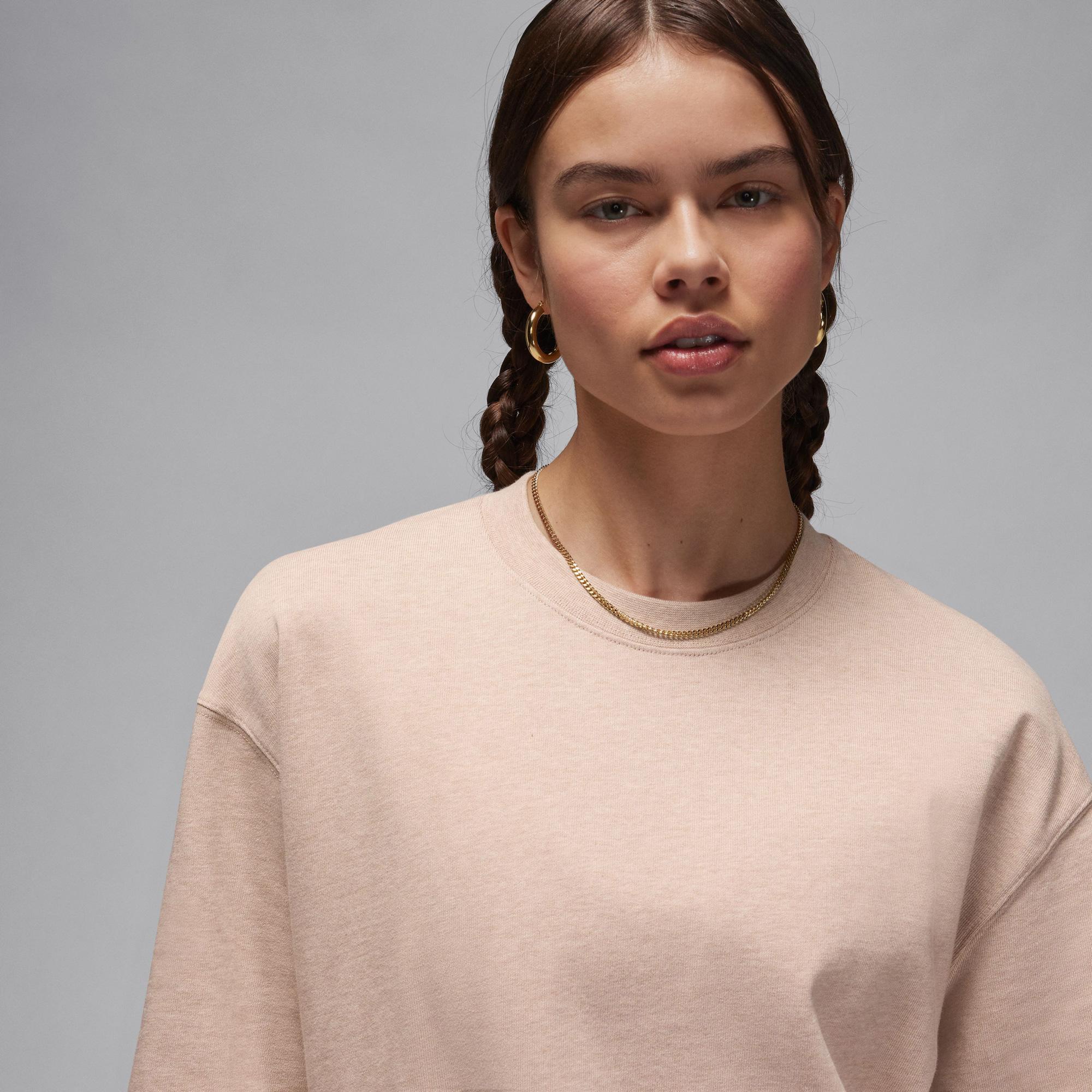 Jordan Essentials Oversize Kadın Bej T-Shirt