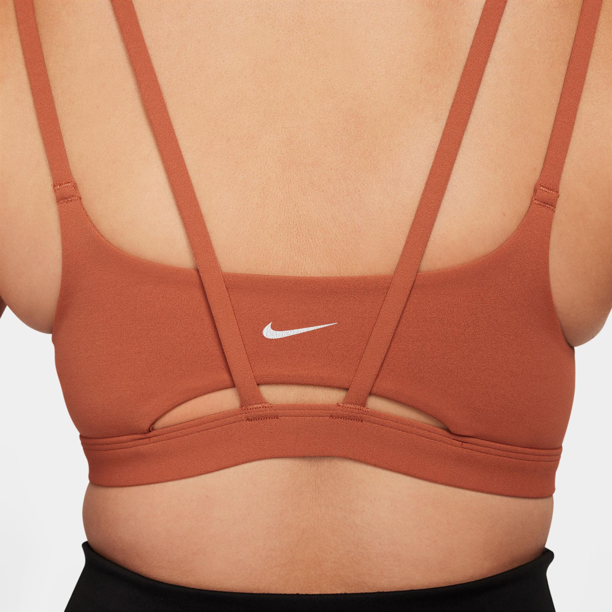 Nike Alate Trace Kadın Turuncu Bra