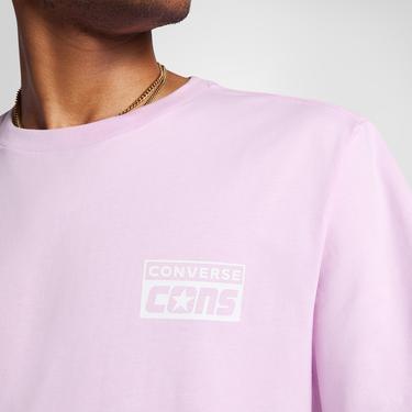  Converse Grafik Baskılı Erkek Lila T-Shirt