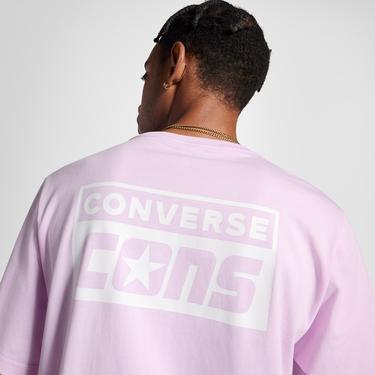  Converse Grafik Baskılı Erkek Lila T-Shirt