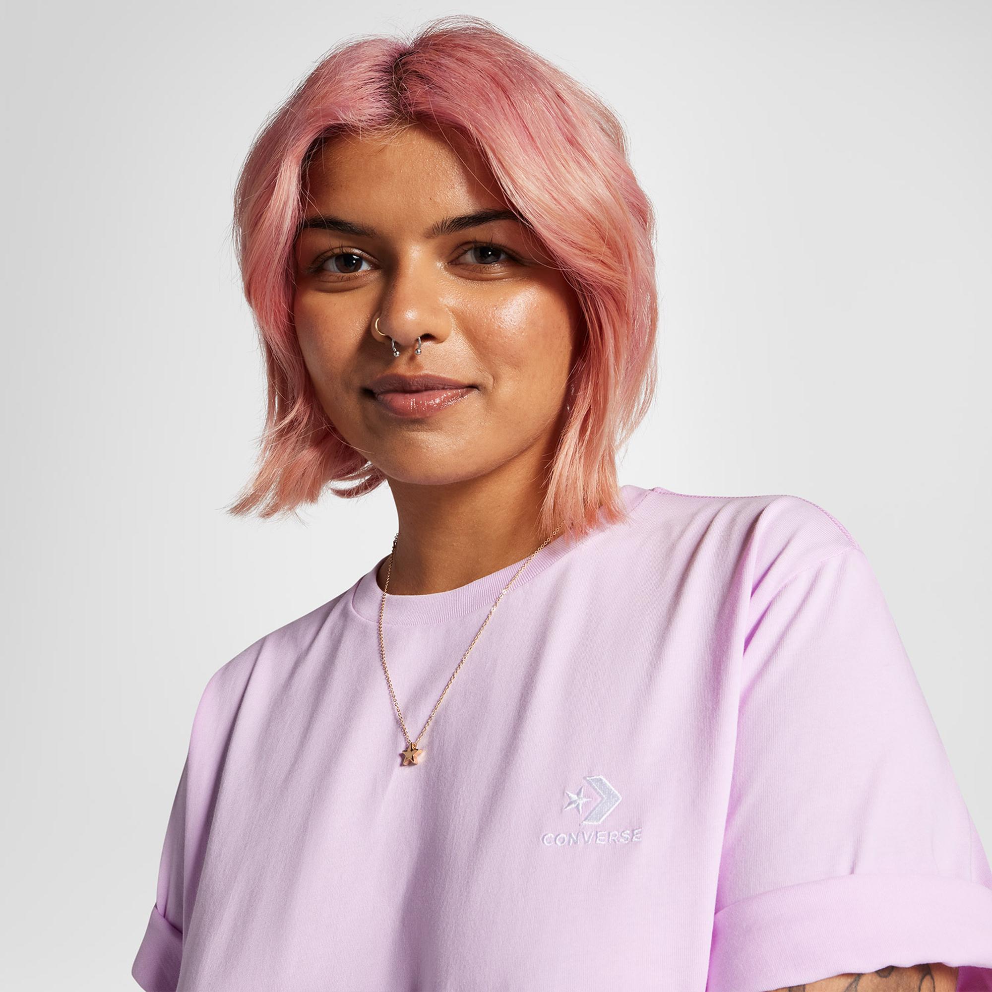 Converse Go To Standart Fit Unisex Lila T-Shirt