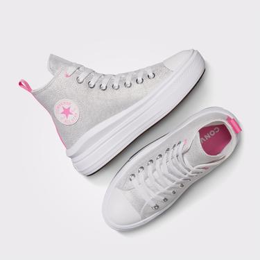  Converse Chuck Taylor All Star Move Platform Sparkle Çocuk Beyaz Sneaker