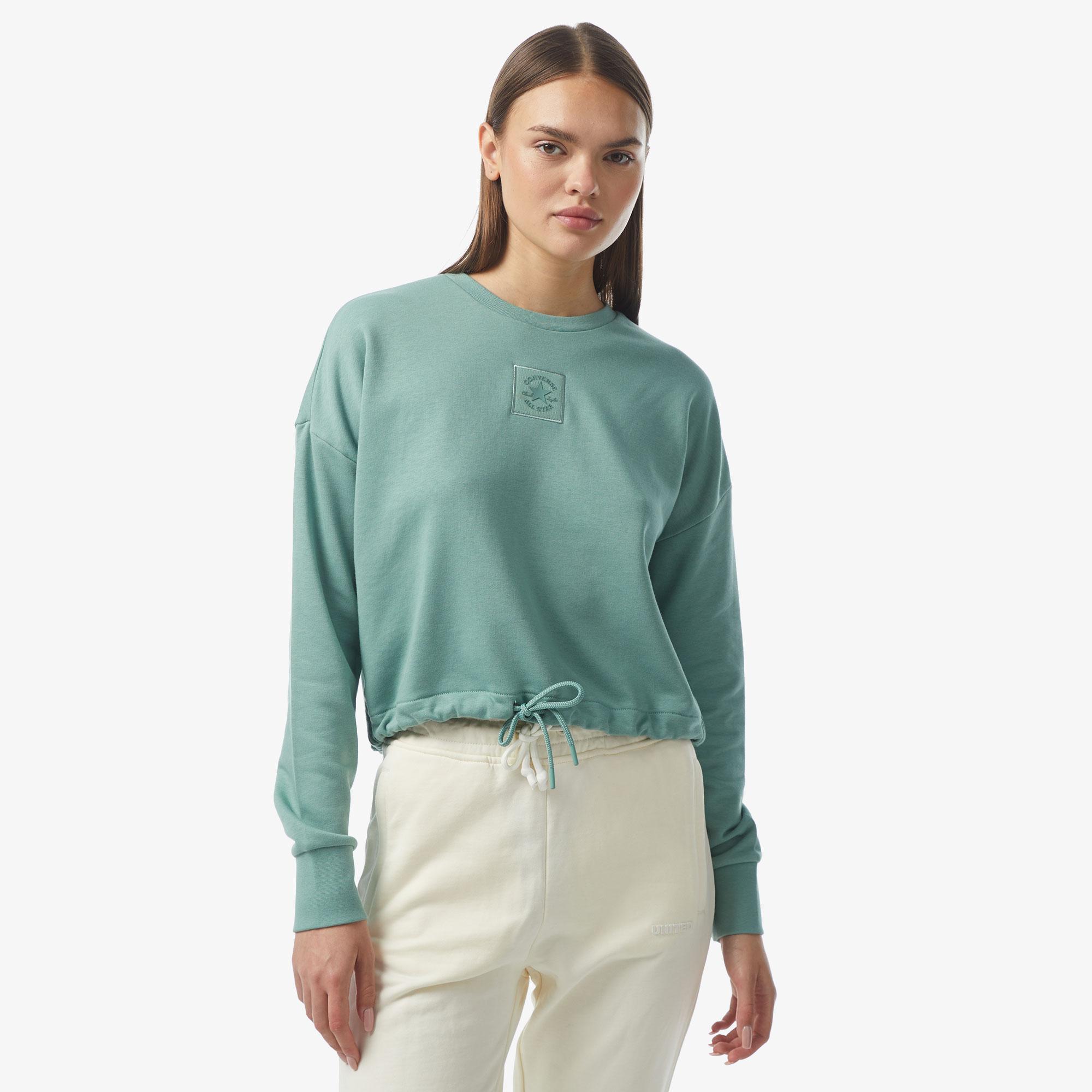 Converse Chuck Taylor Embro Crew Kadın Turkuaz Sweatshirt