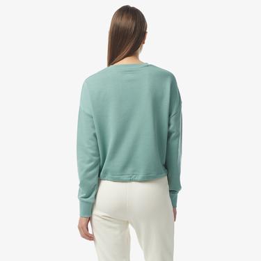  Converse Chuck Taylor Embro Crew Kadın Yeşil Sweatshirt