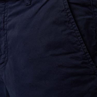  Nautica Erkek Lacivert Slim Fit Baskılı Bermuda Şort