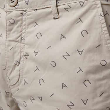  Nautica Erkek Gri Slim Fit Baskılı Bermuda Şort