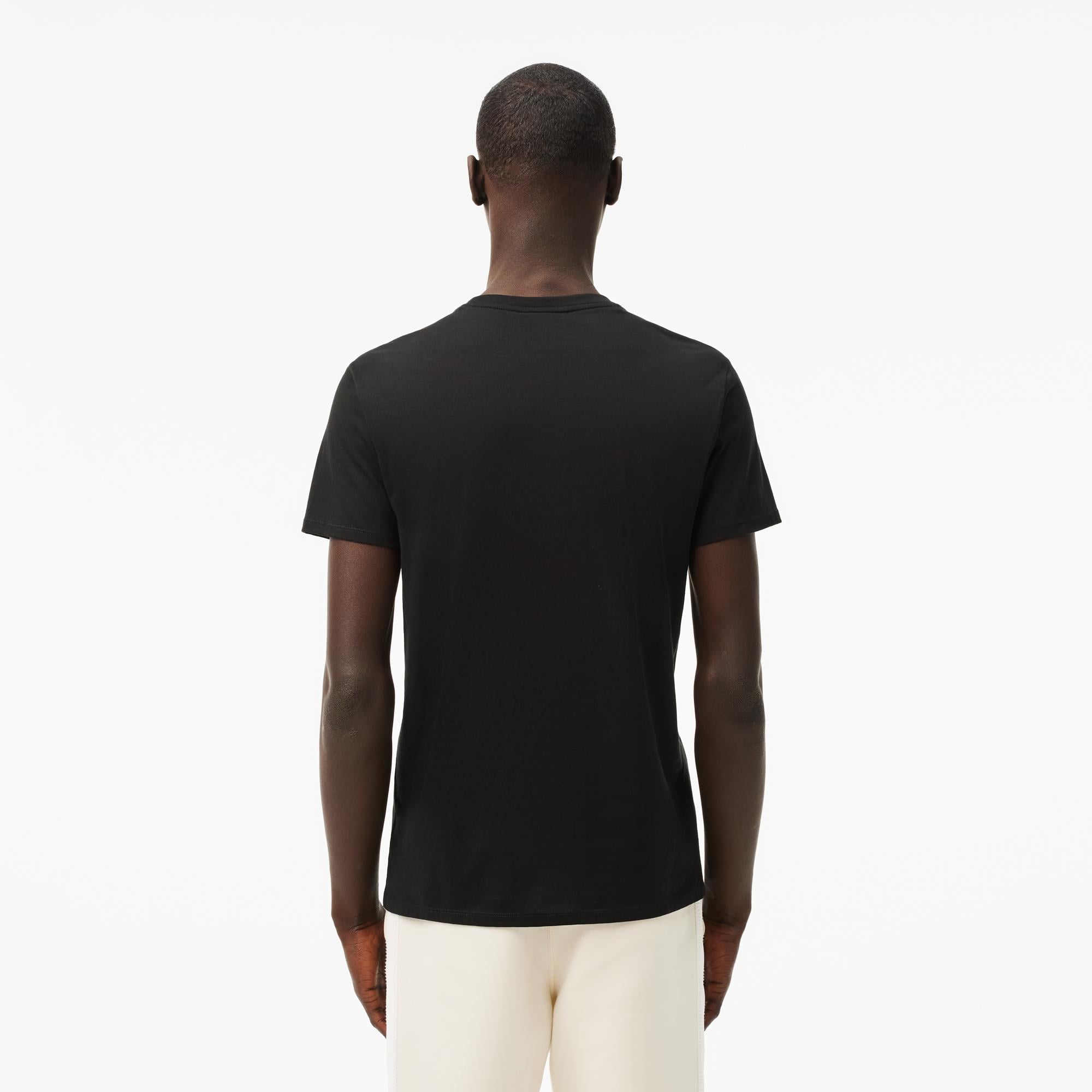 Lacoste Erkek Regular Fit Bisiklet Yaka Siyah T-Shirt