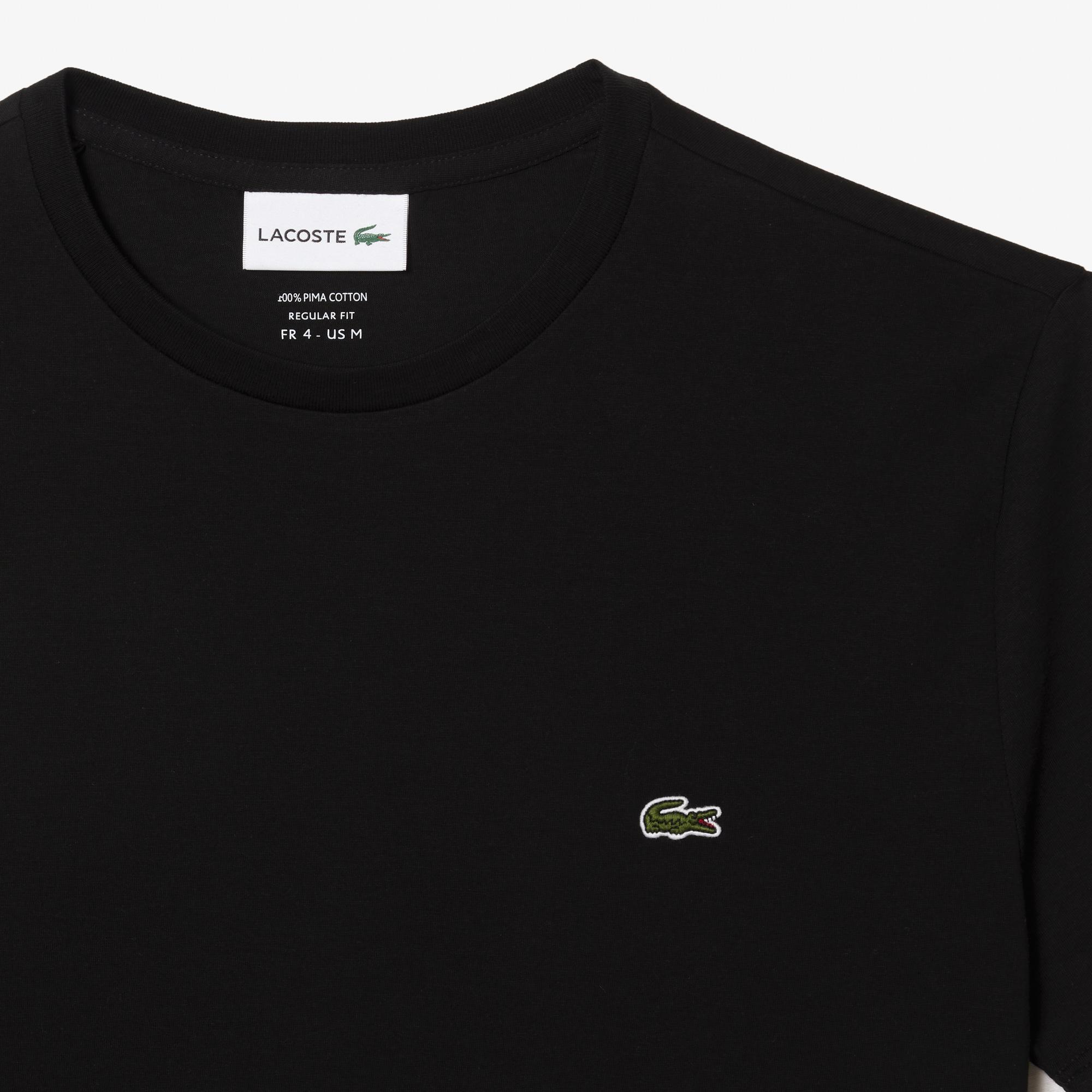 Lacoste Erkek Regular Fit Bisiklet Yaka Siyah T-Shirt