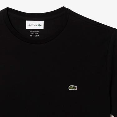 Lacoste Erkek Regular Fit Bisiklet Yaka Siyah T-Shirt