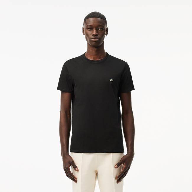  Lacoste Erkek Regular Fit Bisiklet Yaka Siyah T-Shirt