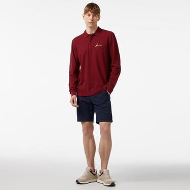  Nautica Erkek Bordo Classic Fit Uzun Kollu Polo