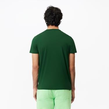  Lacoste Erkek Regular Fit Bisiklet Yaka Koyu Yeşil T-Shirt
