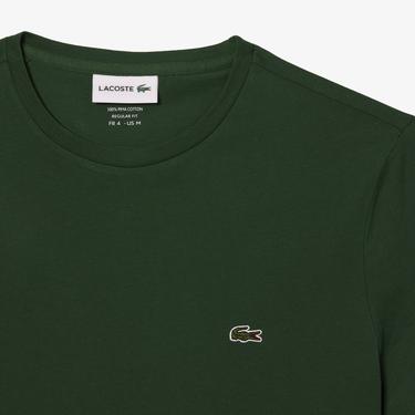  Lacoste Erkek Regular Fit Bisiklet Yaka Koyu Yeşil T-Shirt